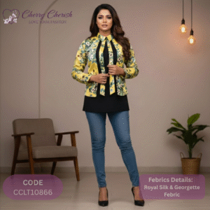 Golden Meadow Layered Royal Silk Top